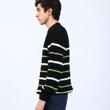 CONTRAST STRIPER SWEATER