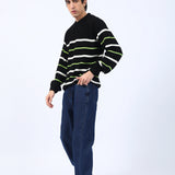 CONTRAST STRIPER SWEATER