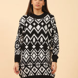 PATTERNED JUMPER DRESS