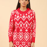 PATTERNED JUMPER DRESS