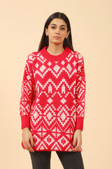 PATTERNED JUMPER DRESS