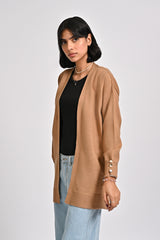 CASHMERE HAND-FEEL CARDIGAN