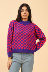 OVERSIZED CHECKERED JUMPER