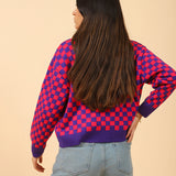 OVERSIZED CHECKERED JUMPER