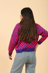 OVERSIZED CHECKERED JUMPER