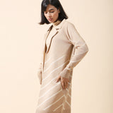 LONG CARDIGAN WITH NOTCH COLLAR