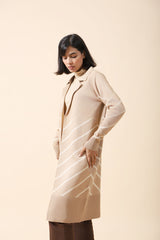 LONG CARDIGAN WITH NOTCH COLLAR