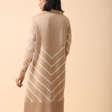 LONG CARDIGAN WITH NOTCH COLLAR