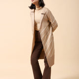 LONG CARDIGAN WITH NOTCH COLLAR