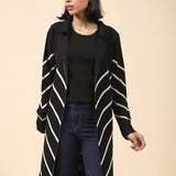 LONG CARDIGAN WITH NOTCH COLLAR