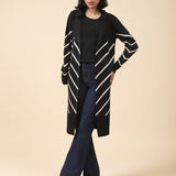 LONG CARDIGAN WITH NOTCH COLLAR