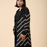 LONG CARDIGAN WITH NOTCH COLLAR