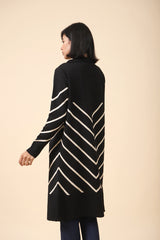 LONG CARDIGAN WITH NOTCH COLLAR