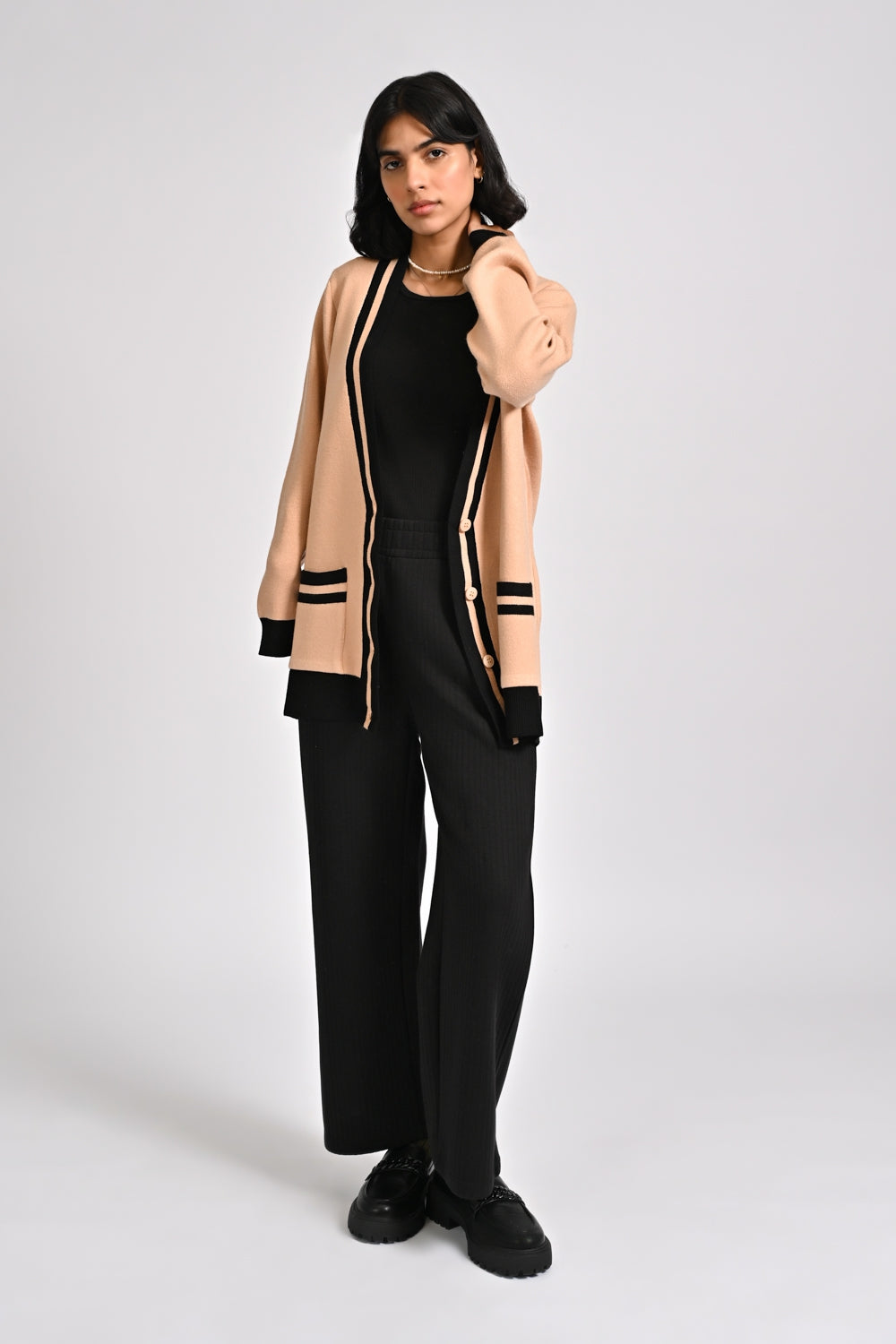 CASHMERE HAND-FEEL CARDIGAN