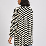 CASHMERE HAND-FEEL PATTERNED CARDIGAN