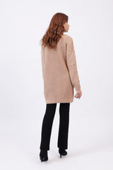 CARDIGAN WITH TEXTURED SLEEVE