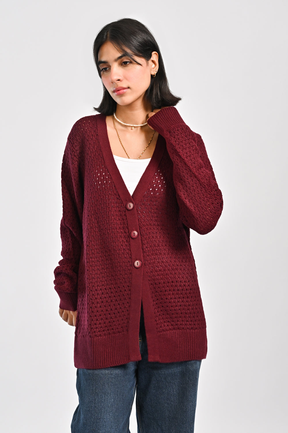 TEXTURED CARDIGAN