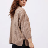 TEXTURED OVERSIZED CARDIGAN