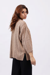 TEXTURED OVERSIZED CARDIGAN