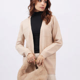 CASHMERE HAND-FEEL CARDIGAN