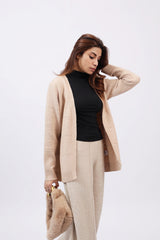 CASHMERE HAND-FEEL CARDIGAN