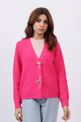 CARDIGAN WITH EMBELLISHED BOW DETAIL