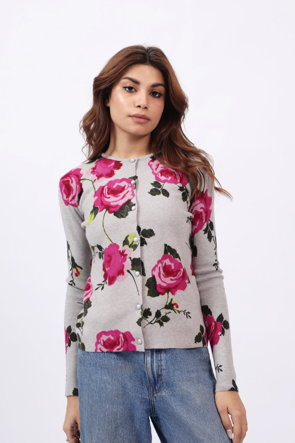 FLORAL PRINTED CARDIGAN