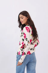 FLORAL PRINTED CARDIGAN