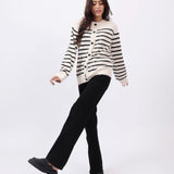 EMBELLISHED STRIPED CARDIGAN