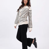 EMBELLISHED STRIPED CARDIGAN