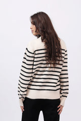 EMBELLISHED STRIPED CARDIGAN