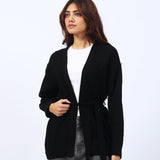 RELAXED FIT BELTED CARDIGAN