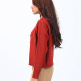 TEXTURED FRONT OPEN CARDIGAN