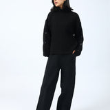 HIGH NECK JUMPER WITH SLEEVE DETAIL