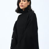 HIGH NECK JUMPER WITH SLEEVE DETAIL