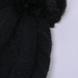 BEANIE WITH CONTRAST RIB AND FUR LINING