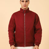 BAND COLLAR POLYESTER JACKET