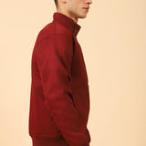 BAND COLLAR POLYESTER JACKET