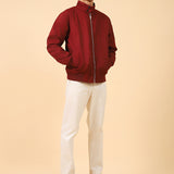 BAND COLLAR POLYESTER JACKET