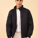 BAND COLLAR POLYESTER JACKET