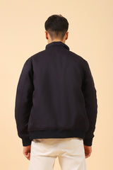 BAND COLLAR POLYESTER JACKET