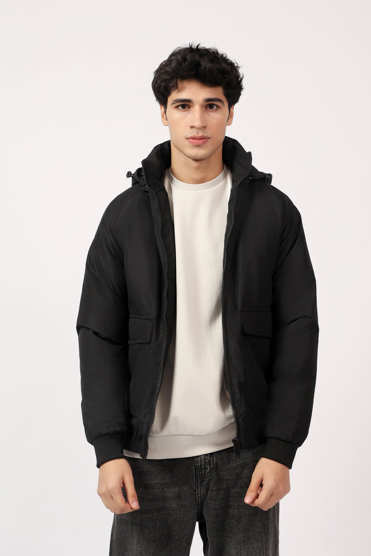 POLYESTER HOODIE JACKET