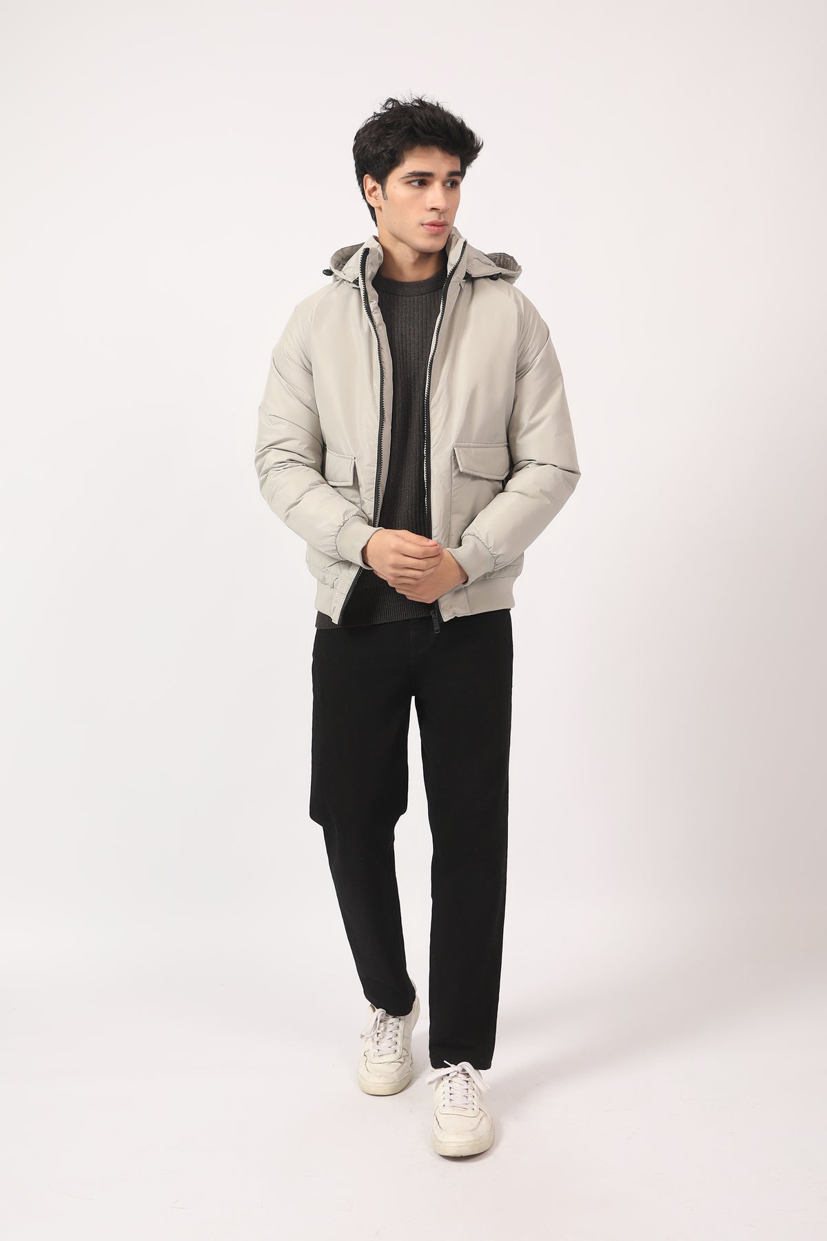 POLYESTER HOODIE JACKET