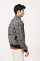 MOCKNECK WOOL BLEND JACKET