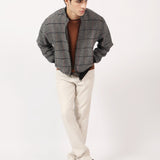 MOCKNECK WOOL BLEND JACKET