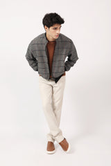 MOCKNECK WOOL BLEND JACKET