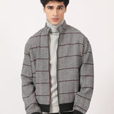 MOCKNECK WOOL BLEND JACKET