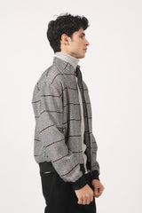 MOCKNECK WOOL BLEND JACKET