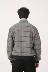 MOCKNECK WOOL BLEND JACKET