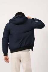 BAND COLLAR POLYESTER JACKET